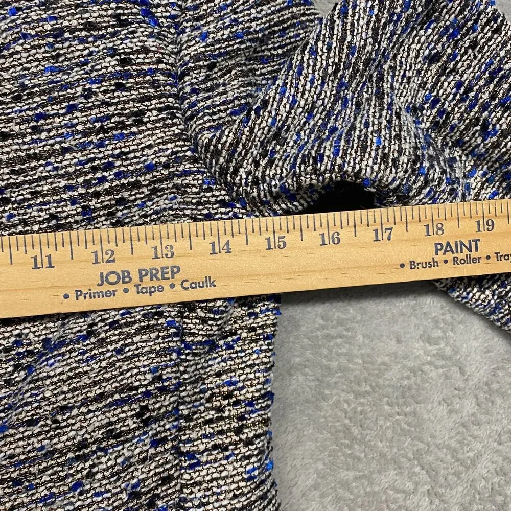 J Crew Jacket Womens 00 Petite Blue Tweed Blazer Office Lined - Picture 5 of 9